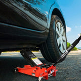 Floor Jack, 3.5 Ton Low Profile Floor Jack, Heavy-Duty Steel Racing Floor Jack with dual Piston W1239115449