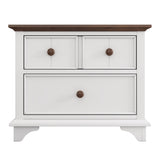 Wooden Captain Two-Drawer Nightstand Kids Night Stand End Side Table for Bedroom, Living Kids' WF305273AAK