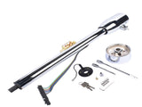 32" Floor Shift Tilt Manual Steering Column w/ 9 Hole Wheel Adapter Key Chrome 22274158