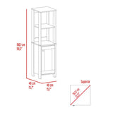 St. Clair Linen Cabinet, Two Interior Shelves, Two Open Shelves, Single Door B070P188851