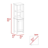 ZNTS St. Clair Linen Cabinet, Two Interior Shelves, Two Open Shelves, Single Door B200P188851