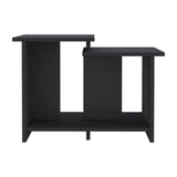 Weman 23.6" W Coffee Table with Open Shelf Living Room, Home Office Storage Black B200P253738