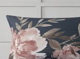 8 Piece Cotton Comforter Set Navy Queen B035128842