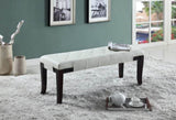 Linon Tufted Bench, Faux Leather, White T2574P164591