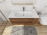 30" Wall Mounting Bathroom Vanity With Gel Sink, Soft Close Drawer W999102535