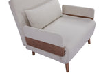 TRIO Modern Foldable Sofa Bed - Single-Seater with Breathable Linen Fabric, Converts in 10 Sec, W3391P325003