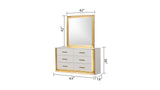 Obsession Contemporary Style 6-Drawer Dresser Made with Wood & Gold Finish B009P152664