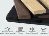2 Pack Acoustic Solid Wood Wall Panels, 94.49" x 12.6" Soundproof Wall Panels, Wood Slat Wall Panels T3210P487479