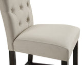 Leviton Solid Wood Tufted Asons Counter Height Stool, Set of 2, Tan T2574P165116
