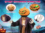 5.6 Feet Halloween Decoration Animated Standing Pumpkin Scarecrow 68708427