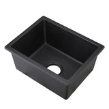 Quartz 13.77" L X 17.71" W Undermount Bar Sink With Basket Strainer W1225P194051