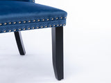 Modern, High-end Tufted Solid Wood Contemporary Velvet Upholstered Dining Chair with Wood Legs 93951433
