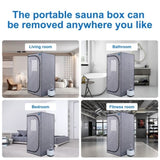Portable Grey Mini Plus style Steam Sauna tentPersonal Home Spa, with Steam Generator, Remote W782124169