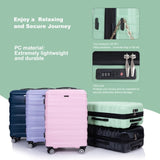 Luggage set of 5 pieces, expandable hard PC luggage set with TSA lock for rotating wheels, W284P202778