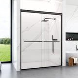 56"-60"W*72" H Semi-Frameless Double Sliding Shower Door, Bypass Shower Door, 1/4" Thick SGCC W2813P296494