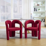 COOLMORE Contemporary Designed Velvet Fabric Upholstered Accent/Dining Chair /Barrel Side Chairs W395P224755
