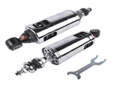 2Pcs Rear Suspension Shocks Adjustable Chrome Fits for Harley Softail Fatboy 2000-2017 19516846
