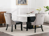 Furniture,Modern, High-end Tufted Solid Wood Contemporary PU and Velvet Upholstered Dining Chair 36795313