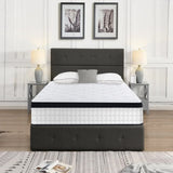 TWIN Size 12 Inch Hybrid Mattress Individual Pocket Spring 7-Zoned Memory Foam Knitted Cover W3017P307494