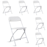 ZNTS 6pcs Injection Molding Classic Garden Plastic Folding Chair White 44606699