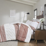 Full/Queen 3 Piece Cotton Comforter Set with Chenille Tufting B035P148267