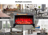 24 inch three sided glass electric fireplace with feet W1769P166908