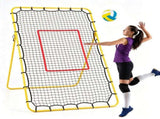 4-Level Adjustable Volleyball Rebounder Net, 7x4FT Large Rebound Training Net with Metal Frame, 98351594