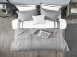 8 Piece Comforter and Quilt Set Collection Grey Full/Queen B03597094