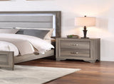 Modern 1pc Nightstand Wooden Bedside Table 2- Drawers Bedroom Furniture B011P197293