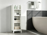 Slim Freestanding Bathroom Storage Cabinet, Narrow Floor Organizer with Open Shelves & Adjustable 49368618