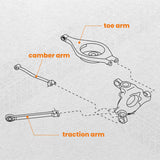 Adjustable Alignment Rear Camber Arm Toe Traction Kit fit for Infiniti G35 2003-07 90382944