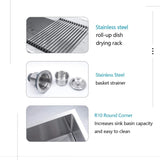 Brushed Nickel 16 gauge Stainless Steel 33 in. Single Bowl Farmhouse Apron Kitchen Sink with Bottom JYSF322BN