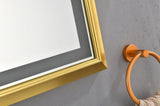 48" x 30" LED Bathroom Mirror with Aluminum Frame, Wall Mounted Vanity Mirror, Anti-Fog, Memory, 3 W928P333058