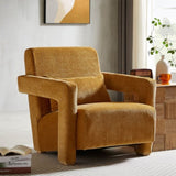 ZNTS Mirod Sleek Right-Angle Armrests, Ergonomic Lumbar Support, Square Wooden Block Legs, Inclined Seat N760P193221G