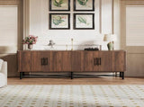 Functional 4-Door TV Cabinet 2 Storage Spaces, Adjustable Shelves, Ideal for Living Room N779P296236C