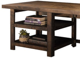 60 inch Workstation Desk, No Assembly Required, Whiskey Finish B108P160193