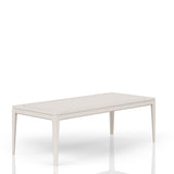 Expandable Leg Tablewith Metal Inlay - Vanilla B2699P310415