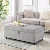 Modern Large Comfort Sofa Ottoman with Storage, Modular Sectional Storage Ottoman With Wheels For W2186P178508