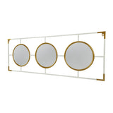 15.5x43.5" Gold And White Frame With Mirror W2078P154684