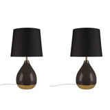 2-Tone Ceramic Table Lamp Set of 2 B035P264516