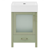 20-Inch bathroom vanity with ceramic sink and ample storage - ideal for small bathrooms WF324691AAF