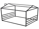 Metal House Shape Platform Bed, Black, Queen MF314071AAB