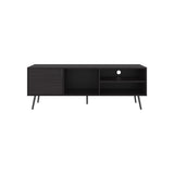 Vulcan 63" Wide Tv Stand with One Cabinet, Three Open Shelves, Cable Management, Living, Tv B200P253755