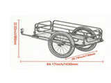 275 lbs Heavy-Duty Bike Cargo Trailer, 20" Wheels Carbon Steel Bicycle Wagon with Foldable Compact 38767990