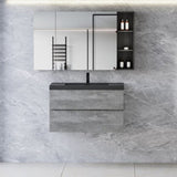36" Floating Bathroom Vanity with Sink, Modern Wall-Mounted Bathroom Storage Vanity Cabinet with W1573P155846