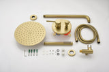 Shower System, Wall Mounted Shower Faucet Set for Bathroom with High Pressure 10" Stainless Steel S-6083-10BG