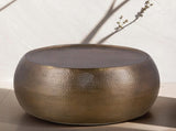 CT501 Modern Contemporary Round Aluminum material 32" Coffee Table, Farmhouse Table with Glossy Hand B009P298415