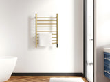 Brushed Gold Heated Rack for Bathroom,Wall Mounted with Intelligent Touch Screen Timer, 9-Bar 82580761