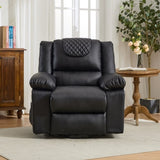 Black PU Remote-Controlled Heating and Massage Assistive Recliner for SeniorsI W570P320457