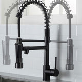 Commercial Black Kitchen with Pull Down Sprayer, Single Handle Single Lever Kitchen Sink W1932P172304